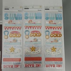 18 pc Recollections  Swim Theme Stickers